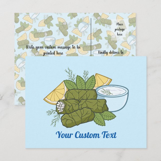 Postal Cartão de Dolmadakia (Frente/Verso)