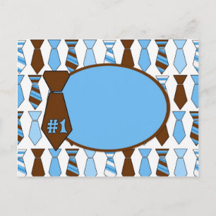 Postal Cartão de empate de Dia de os pais personalizável 