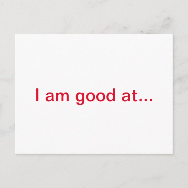 Postal Cartão de encorajamento (Frente)