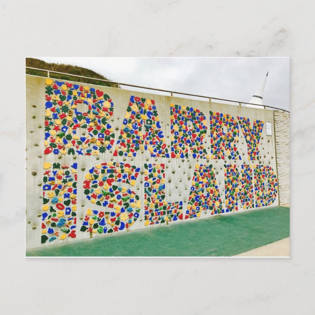 Postal Cartão de escalada da parede de Wales da ilha de (Frente)