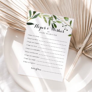 Postal Cartão de Esperanças e Desejos para Chás de Bebê V