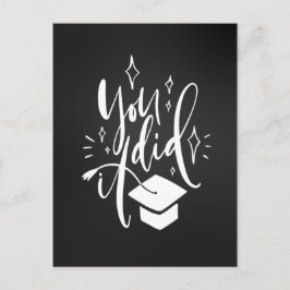Postal Cartão de Felicitações de Graduação Você Conseguiu