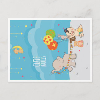 Postal Cartão de Felicitações para Menino Recém-Nascido