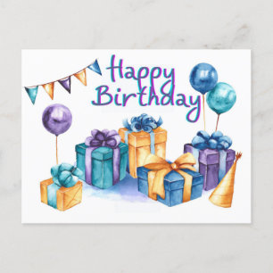Postal Cartão de Feliz Aniversário
