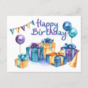 Postal Cartão de Feliz Aniversário