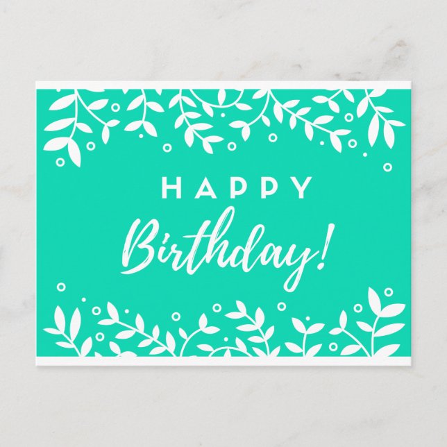 Postal Cartão de Feliz Aniversário (Frente)
