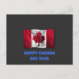 Postal Cartão de Feliz Dia do Canadá