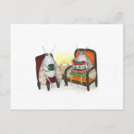 Postal Cartão de Feriado Climático do Sweater