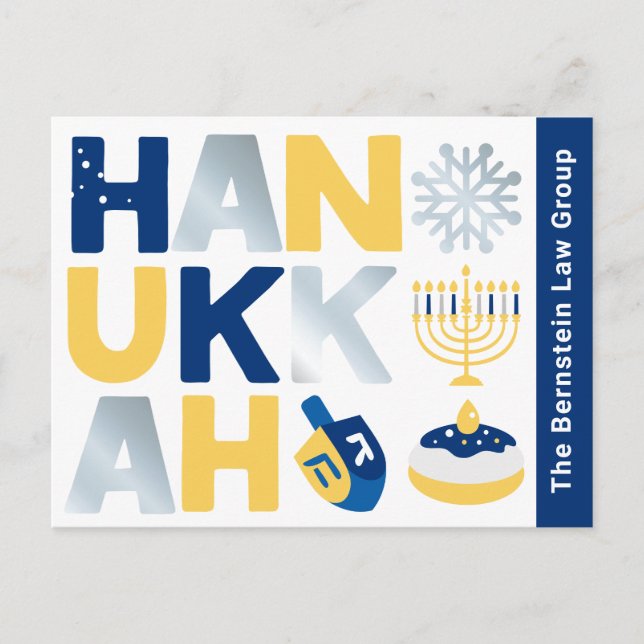 Postal Cartão de Férias de Hanukkah (Frente)