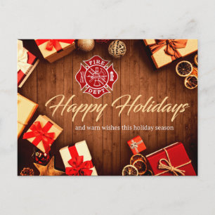 Postal Cartão de Férias do Bombeiro