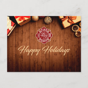 Postal Cartão de Férias do Bombeiro