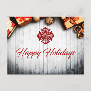 Postal Cartão de Férias do Bombeiro