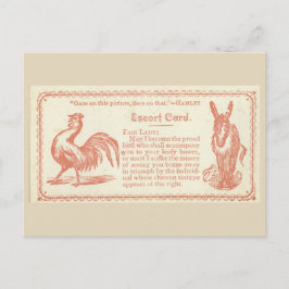 Postal Cartão de flerte