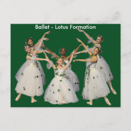 Postal Cartão de Formação de Lótus de Ballet Adorável