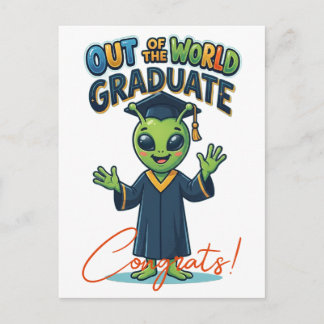 Postal Cartão de Formatura Fora do Mundo - Presente de Pa