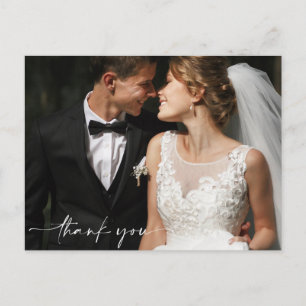 Postal Cartão de Foto de Agradecimento de Casamento