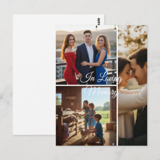 Postal Cartão de Foto de Memória Minimalista Personalizad