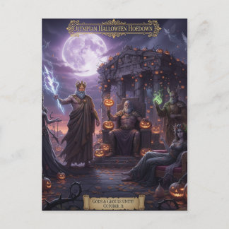 Postal Cartão de Halloween da Mitologia Grega e Romana