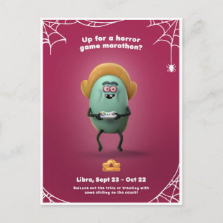 Postal Cartão de Halloween - Libra