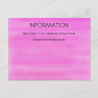 POSTAL CARTÃO DE INFORMAÇÃO COR-DE-ROSA DA AGUARELA
