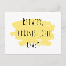 Postal Cartão de inspiração seja feliz
