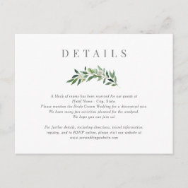 Postal Cartão de Invólucro Romântico de Detalhes do Casam