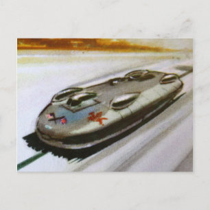 Postal Cartão de Jogada Vintage de Carro de Corrida