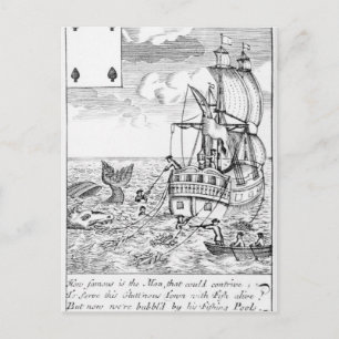 Postal Cartão de jogar Piscina de peixe