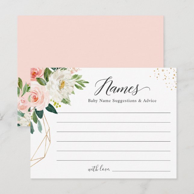 Postal Cartão de Jogo para Chás de fraldas de Sugestão de (Frente/Verso)