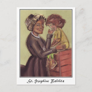 Postal Cartão de Josephine Bakhita da rua