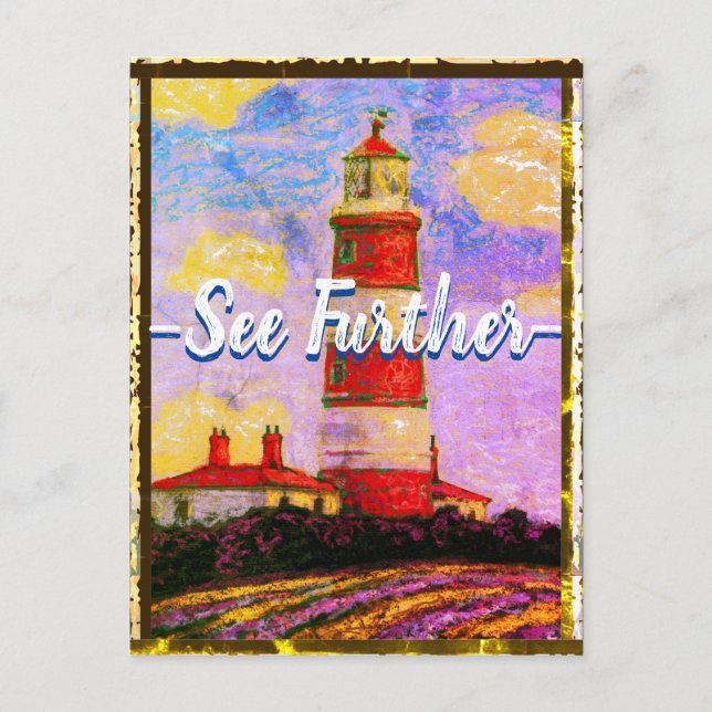 Postal Cartão De Junção N.O 8: Ver Mais (O Farol) (Frente)