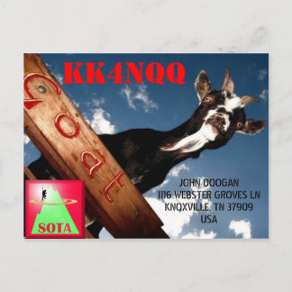 POSTAL CARTÃO DE KK4NQQ QSL