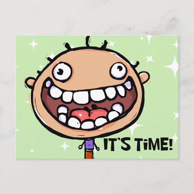 Postal Cartão de Lembrete de Consulta de Revisão Dentária (Frente)