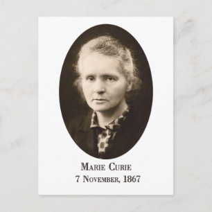 Postal Cartão de Marie Curie