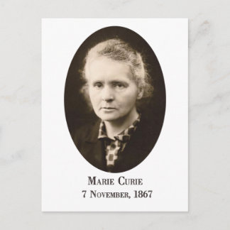 Postal Cartão de Marie Curie