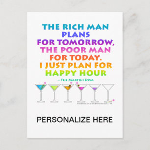 Postal Cartão de MARTINI ZEN - Plano para a Hora Feliz
