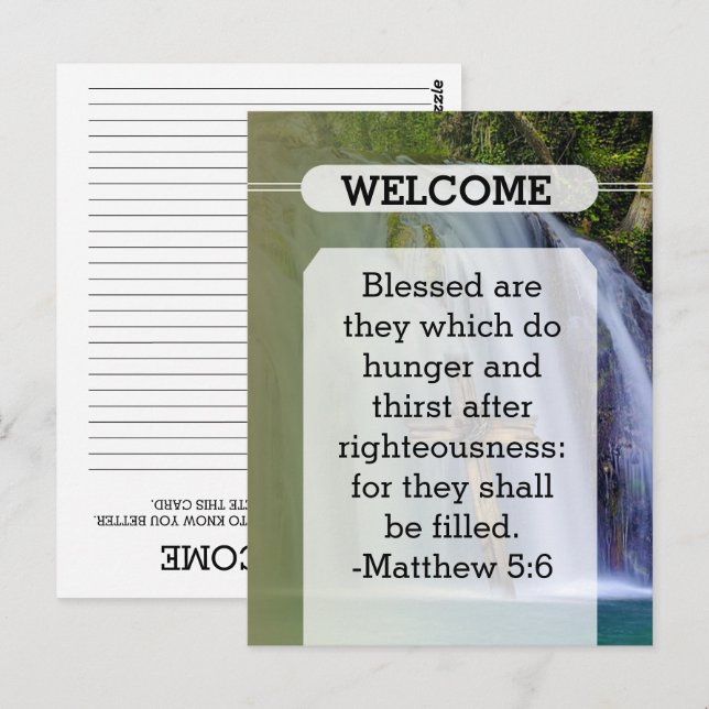 Postal Cartão de Mastigação de Convidado da Igreja (Frente/Verso)