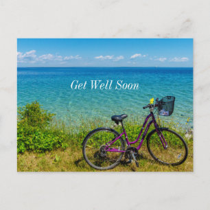 Postal Cartão de Melhoras Bicicleta da Ilha Mackinac