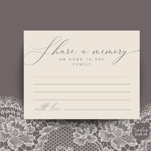 Postal Cartão de Memória de Serviço Funerário, Compartilh