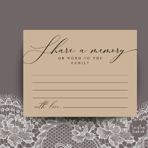 Postal Cartão de Memória de Serviço Funerário, Compartilh