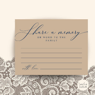 Postal Cartão de Memória de Serviço Funerário, Compartilh
