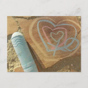Postal Cartão de Mensagem de Bloco de Amor