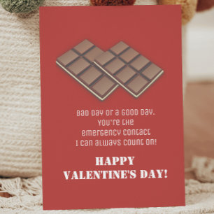 Postal Cartão de mensagem de Dia de os namorados de choco