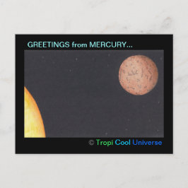 Postal Cartão de MERCURY do planeta