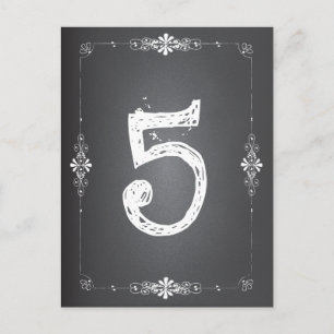 Postal Cartão de Mesa de Casamento Chalkboard