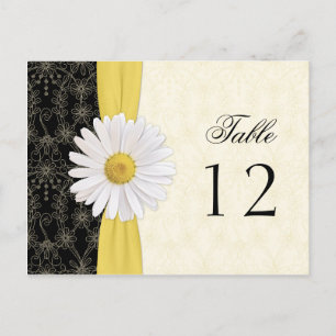 Postal Cartão de Mesa de Casamento de Margarida Branca, D