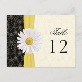 Postal Cartão de Mesa de Casamento de Margarida Branca, D