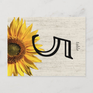 Postal Cartão de Mesa de Casamento Russo de Girassol