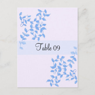 Postal Cartão de Mesa para Ocasiões Especiais Blue Vines