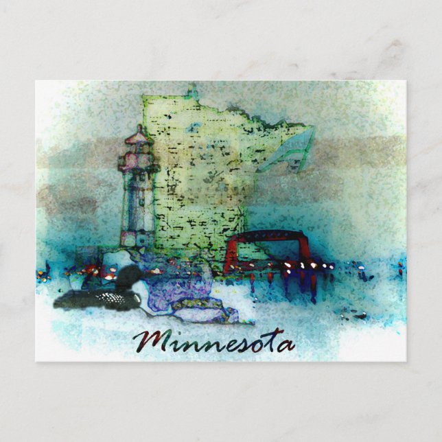 Postal Cartão de Minnesota (Frente)